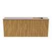 Mondiaz JOYA-DLUX 100cm meuble de toilette - couleur Oak - Vasque FAYE position Droite Sans trou de robinet couleur Saba SW1424201