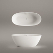 Fugaflow Eccelente Arredo Baignoire Indépendante - 160x75x60cm - solid surface - mat blanc SW1212620