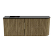 Mondiaz JOYA 101,6cm meuble de salle de bains WC - arrondi droit couleur Dusk - Vasque FAYE position Gauche 1 trou de robinet couleur Urban. SW1421686