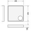 Duravit Starck Slimline receveur de douche acrylique carré 90x90x4,5cm blanc 0297096
