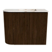 Mondiaz JOYA-DLUX Meuble de salle de bains 51,6cm - arrondi gauche couleur Walnut - Vasque FAYE position Droite Sans trou de robinet couleur Frappe SW1422320