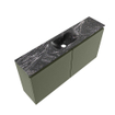 MONDIAZ TURE-DLUX Meuble toilette - 100cm - Army - EDEN - vasque Lava - position centrale - sans trou de robinet SW1103662
