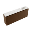 MONDIAZ TURE-DLUX Meuble toilette - 120cm - Rust - EDEN - vasque Ostra - position droite - 1 trou de robinet SW1105082