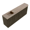 Mondiaz JOYA-DLUX 111.6cm meuble de toilette - arrondi droit couleur Shadow - Vasque FAYE position Gauche 1 trou de robinet couleur Saba. SW1425155