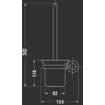Duravit D code porte-balai WC chromé GA49448