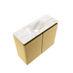 MONDIAZ TURE-DLUX Meuble toilette - 60cm - Oro - EDEN - vasque Frappe - position centrale - sans trou de robinet SW1102907