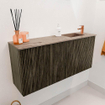Mondiaz JOYA-DLUX 90cm meuble de toilette - couleur Shadow - Vasque FAYE position Droite 1 trou de robinet couleur Arena. SW1424813