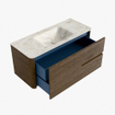 Mondiaz CIRO-DLUX Badkamermeubelset - 110x45x50cm - Solid surface wastafel Ostra - 1 wasbak Midden - zonder kraangaten - 2 lades - Dusk SW1532914