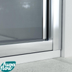 FugaFlow Efficiente Vetro Porte pliante - 90x190cm - verre de sécurité 6mm - profilé alu - anti-calcaire - chrome SW1123590