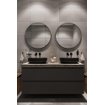 Miroir Haceka Deco - 80x80cm - rond - noir mat SW1102381