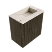 Mondiaz JOYA-DLUX 40cm toiletmeubel - kleur Shadow - Wastafel FAYE positie Rechts Zonder kraangat kleur Nata. SW1424944