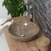 Plieger Round waskom - 38x38x13.6cm - marmer bruin TWEEDEKANS OUT14600