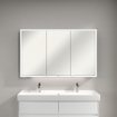 Villeroy & Boch My View Now armoire de toilette - avec 3 portes avec éclairage LED et éclairage de lavabo 120x75x16.8cm - avec interrupteur à capteur SW701253