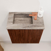 Mondiaz JOYA-DLUX 40cm toiletmeubel - kleur Ruby - Wastafel FAYE positie Links 1 kraangat kleur Oza. SW1425484