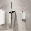 Geesa Shift brosse WC avec support 10.6x51.9x11.3cm (brosse et couvercle noir) chrome SW641494