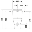 Duravit Starck 3 WC à poser à fond creux EH sans réservoir avec Wondergliss Blanc 0314390