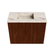 Mondiaz JOYA-DLUX Meuble de toilette 50cm - couleur Ruby - Vasque FAYE position Gauche 1 trou de robinet couleur Nata. SW1425416