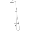 Xellanz Caralda Eco thermostatische badmengkraan met regendoucheset opbouw chroom SHOWROOMMODEL SHOW25956