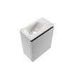 MONDIAZ TURE-DLUX Meuble WC 40 cm Plata. EDEN lavabo Ostra position gauche. Avec 1 trou de robinet. SW1104999