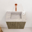 Mondiaz JOYA-DLUX Meuble de toilette 40cm - couleur Dusk - Vasque FAYE position Milieu Sans trou de robinet couleur Glace SW1423126