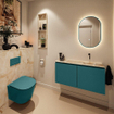 MONDIAZ TURE-DLUX Meuble toilette - 100cm - Smag - EDEN - vasque Frappe - position droite - sans trou de robinet SW1103026