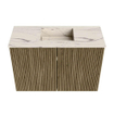 Mondiaz JOYA-DLUX 60cm toiletmeubel - kleur Dusk - Wastafel FAYE positie Midden Zonder kraangat kleur Nata. SW1425889