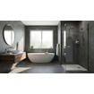Terravito Arluna wand- en vloertegel - 60x120cm - 9.5mm - Rechthoek - gerectificeerd - Marmerlook - Antraciet Mat SW679708