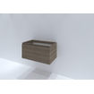 HR badmeubelen Matrix Meuble sous-lavabo - 80x44.8x40cm - façade 3D - 1 tiroir - sans poignées avec profil de prise - charleston SW757103