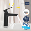 GROHE Start m-size ensemble de robinet mélangeur - avec bonde clic clac - noir mat SW811176