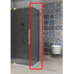 Van Rijn Produits ST08 Paroi fixe 885-905 x 2000mm 8 mm Verre fumé gris incl. Traitement du verre Mat Laiton profil mural SW956401