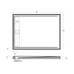 Xenz easy-tray 140x100x5cm rectangle acrylique blanc SW379406
