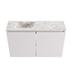 MONDIAZ TURE-DLUX Meuble toilette - 80cm - Cale - EDEN - vasque Glace - position gauche - sans trou de robinet SW1103226