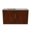 Mondiaz JOYA-DLUX 70cm toiletmeubel - kleur Ruby - Wastafel FAYE positie Links Zonder kraangat kleur Sombra. SW1425659