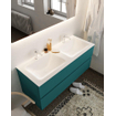 Mondiaz VICA Ensemble de meuble de salle de bain - 120cm - meuble sous-vasque smag - 2 tiroirs - lavabo cloud double - 2 trous de robinet - version XL 60cm de haut SW1090037