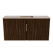 Mondiaz JOYA-DLUX 80cm toiletmeubel - kleur Walnut - Wastafel FAYE positie Midden Zonder kraangat kleur Saba. SW1424642