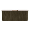 Mondiaz JOYA-DLUX Meuble de salle de bains 103,2cm - arrondis gauche et droite couleur Shadow - Vasque FAYE position Milieu 1 trou de robinet couleur Saba SW1425172