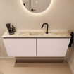 MONDIAZ TURE-DLUX Meuble WC 120cm Rosee. EDEN lavabo Frappe position milieu. Avec 1 trou de robinet. SW1103032
