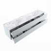MONDIAZ VICA-DLUX Ensemble meuble de salle de bains - 200cm - meuble bas Clay - 4 tiroirs - lavabo encastré Cloud double - sans trous de robinet - version haute 60cm - Glace SW1088192