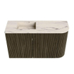 Mondiaz JOYA-DLUX 71.6cm toiletmeubel - ronding rechts kleur Shadow - Wastafel FAYE positie Links 1 kraangat kleur Nata. SW1424977