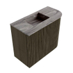 Mondiaz JOYA-DLUX Meuble de salle de bains 51,6cm - arrondi droit couleur Shadow - Vasque FAYE position Gauche 1 trou de robinet couleur Sombra. SW1425207