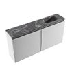 MONDIAZ TURE-DLUX Meuble toilette - 100cm - Plata - EDEN - vasque Lava - position droite - sans trou de robinet SW1103975