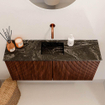 Mondiaz JOYA-DLUX 90cm toiletmeubel - kleur Ruby - Wastafel FAYE positie Midden Zonder kraangat kleur Lava. SW1423635