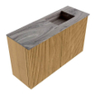Mondiaz JOYA-DLUX 70cm meuble de salle de bains - couleur Oak - Vasque FAYE position Droite 1 trou de robinet couleur Sombra. SW1424230