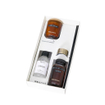 Wellmark gifset geurstokjes & kaars - cedarwood - amber - 220gr - 200ml - tekst: just relax & smells like home SW1204447