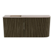 Mondiaz JOYA-DLUX Meuble de salle de bains 91.6cm - arrondi droit couleur Shadow - Vasque FAYE position Gauche 1 trou de robinet couleur Saba. SW1425148