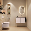 MONDIAZ TURE-DLUX Meuble toilette - 80cm - Rosee - EDEN - vasque Frappe - position droite - sans trou de robinet SW1102966