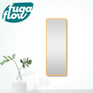 FugaFlow Eccelente Arredo 2.0 Rectangle spiegel badkamerspiegel - 140x50cm - rechthoek - afgerond - frame - mat goud SW1123422