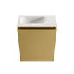 MONDIAZ TURE-DLUX meuble WC 40 cm Oro. EDEN lavabo Ostra position gauche. Avec 1 trou de robinet. SW1104991