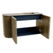 Mondiaz JOYA-DLUX Meuble de salle de bains 71,6cm - arrondi gauche couleur Dusk - Vasque FAYE position droite sans trou de robinet couleur Arena. SW1425769