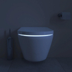 Duravit SensoWash D-Neo WC-douche compact sans bride à évacuation profonde 37.8x57.7cm avec abattant blanc SW962033